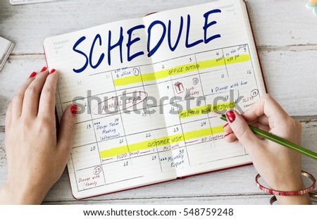 Schedule Activity Calendar Appointment Concept Royalty-Free Stock Photo #548759248