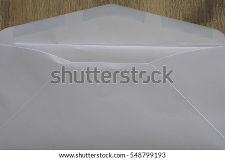 White envelopes on the table