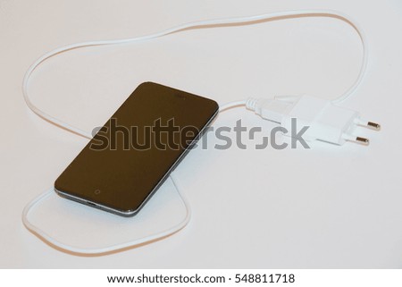cell phone and charger