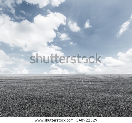 Asphalt road and sky