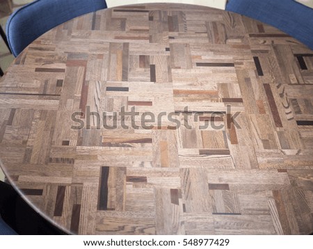 Round wood table board