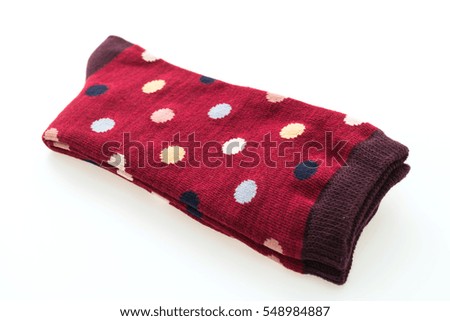 Pair of new cotton sock for clothing isolated on white background