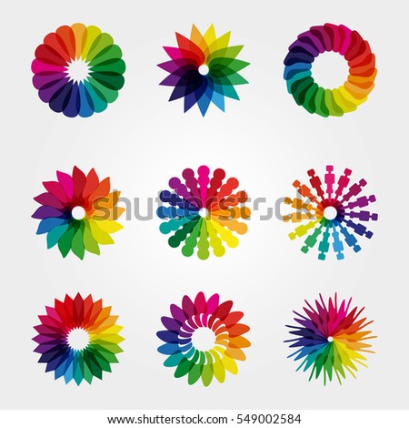 colored logo set