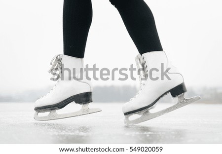 Girl Ice Skating in Norway