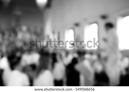 Picture blurred of People respect the merit Buddhism