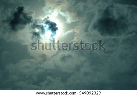 Sunlight and Blue sky as abstract background, Blurred sky background