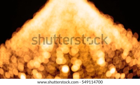 Bright yellow gold bokeh. Abstract Christmas vibrant background