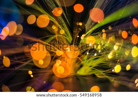 Abstract background fiber optics close up, computer communication technology