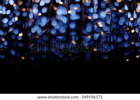 bokeh blurred lights of Christmas. Holiday background Thailand