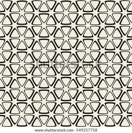 Vector seamless pattern. Modern stylish texture. Repeating geometric tiles with hexagonal ornament