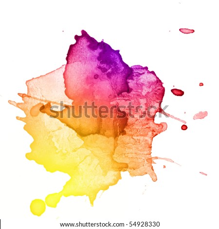 abstract hand drawn watercolor background, raster illustration Royalty-Free Stock Photo #54928330