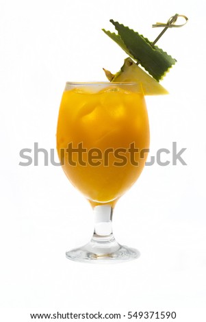 Refreshing fruit drink with ice