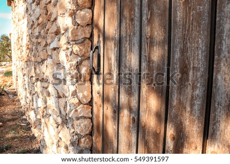texture of old wooden door in Spain old wooden door