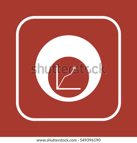 Business graph  icon, isolated. Flat design. 