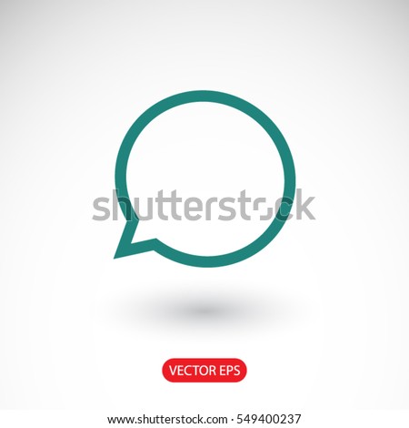 Speech bubble icon. One of set web icons