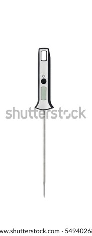 Digital thermometer vertical isolated on white background