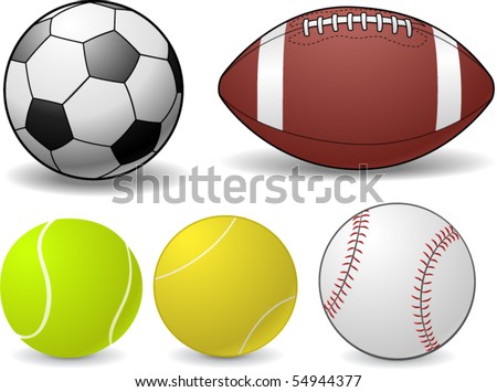 Set of Sports Balls - vector illustration