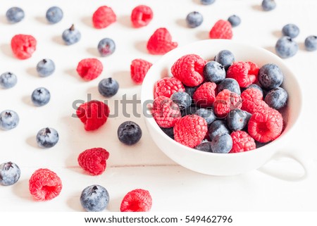 Forest berries and milk