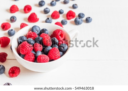 Forest berries and milk