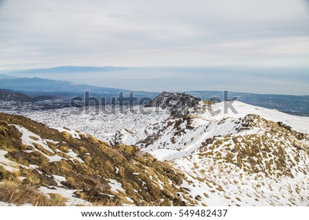 "Valle del Bove" -  Etna volcano with snow