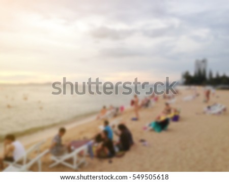 blur image of a beach