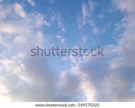 Blue Sky Background in Thailand