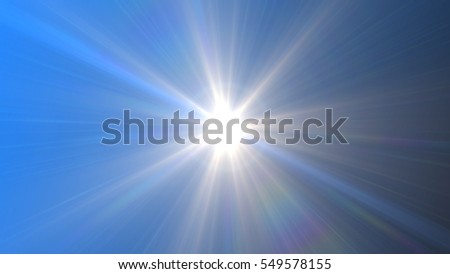 Sun burst and blue sky Royalty-Free Stock Photo #549578155
