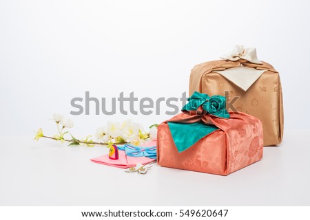 Korean traditional gift and colour Royalty-Free Stock Photo #549620647