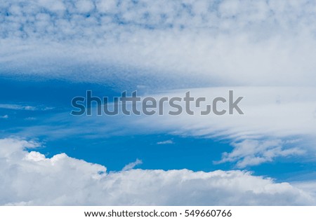 image of blue sky and white cloud on day time for background usage