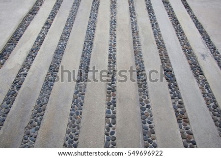 floor of a street with stones