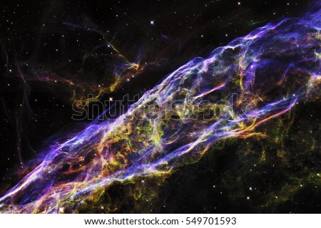 A small section of the Veil Nebula, Elements of this image are furnished by NASA.
