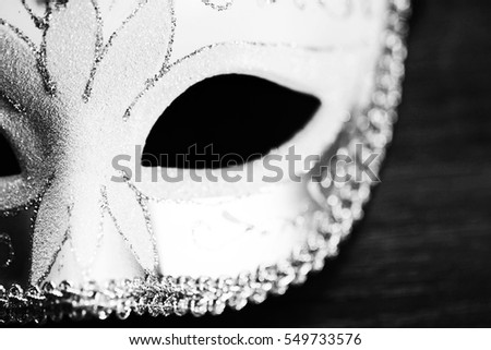 Masquerade mask isolated close up photo