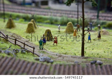 The layout at the scale of the countryside. Model