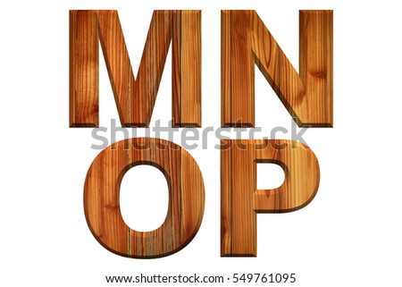 Wood English alphabets and words that apply to business, shop, store banner such as coffee shop, bakery.