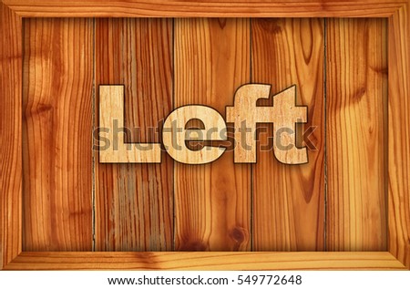 A wooden frame with business words that use in coffee shop, store or bakery.