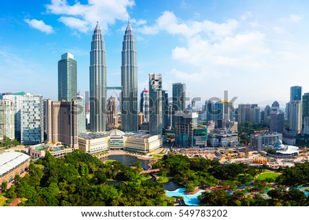 Kuala Lumpur city skyline, Kuala Lumpur Malaysia Royalty-Free Stock Photo #549783202