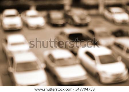 Blurred abstract background of Outdoor Parking