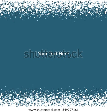 Snow banner with empty space for your text. Vector illustration