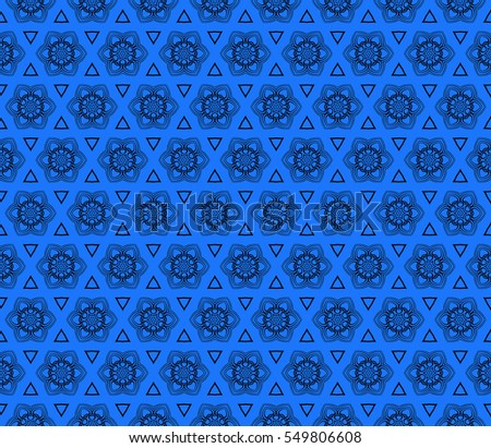 modern floral pattern. Seamless vector illustration. for interior design, printing, wallpaper, invitation. blue, black color