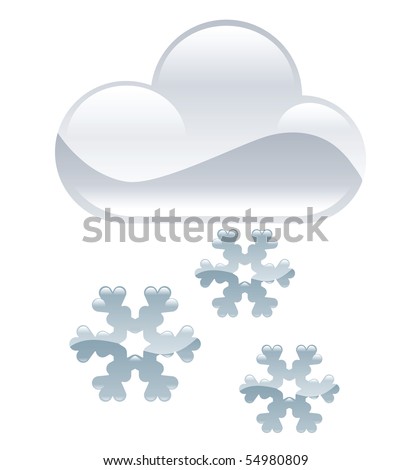 Weather icon clipart snow flakes illustration