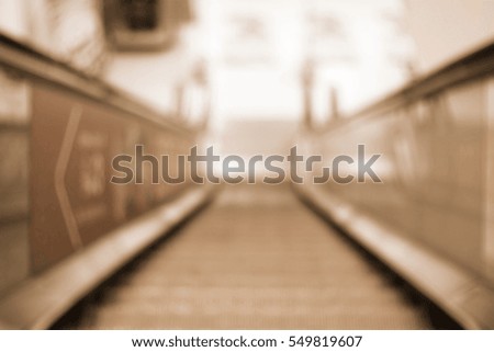 Blurred  background abstract and can be illustration to article of escalator 