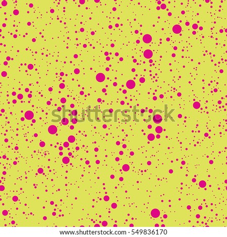 Modern colorful stylish texture. Chaotic circles seamless pattern. Vector illustration.