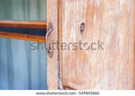 handle on old wooden door