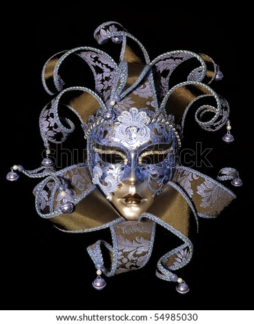 Great traditional venetian mask on black background