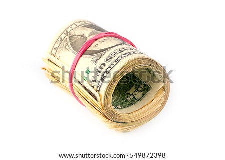 rolled and related paper money dollars as part of the economic global payment system