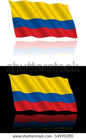 Colombian Flag Flowing
