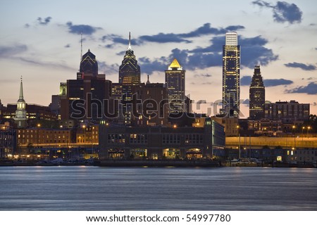 The port of Philadelphia on the Delaware River