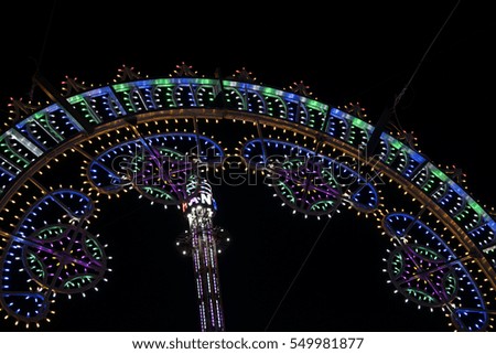 London Hyde Park Christmas lights, amusement park light