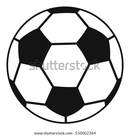 Soccer ball icon. Simple illustration of soccer ball vector icon for web