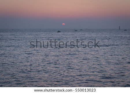 The ocean sunrise